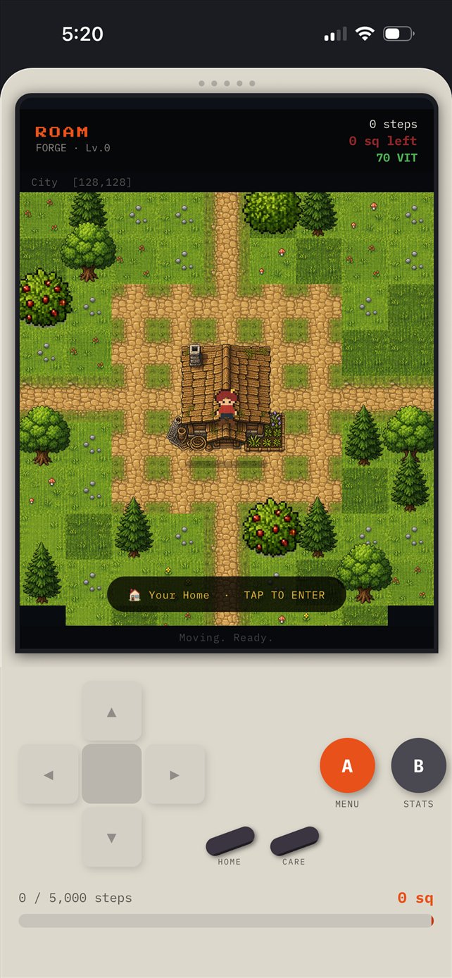 The map: you can only move as far as you’ve walked.